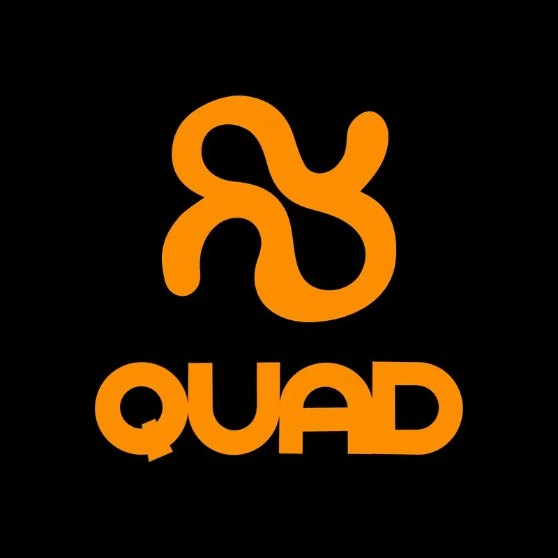 QUAD lockup in orange on black