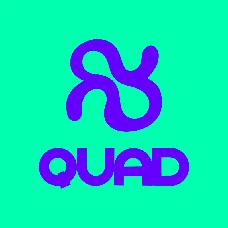 QUAD lockup in violet on mint